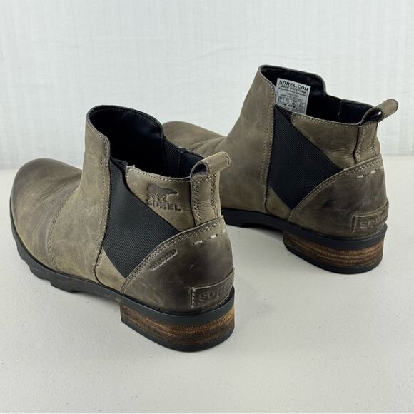 Sorel Emelie Chelsea Waterproof Ankle Boots Women’s Size 9.5 EUR 40.5 Full-Grain - Picture 4 of 11